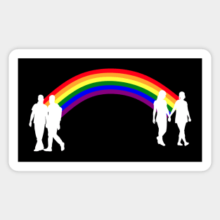 Rainbow's end (white version) Sticker